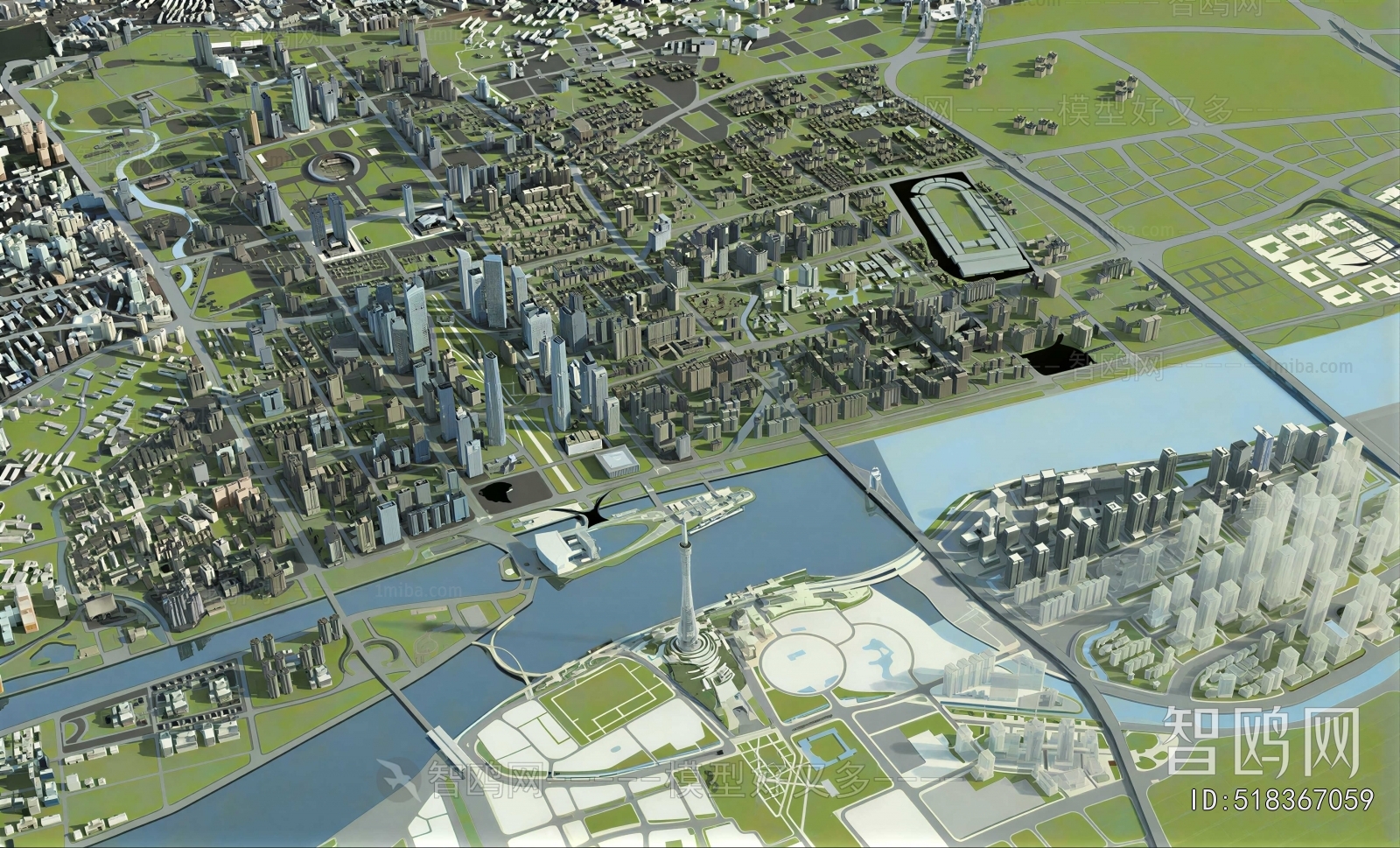 Modern Architectural Bird's-eye View Planning