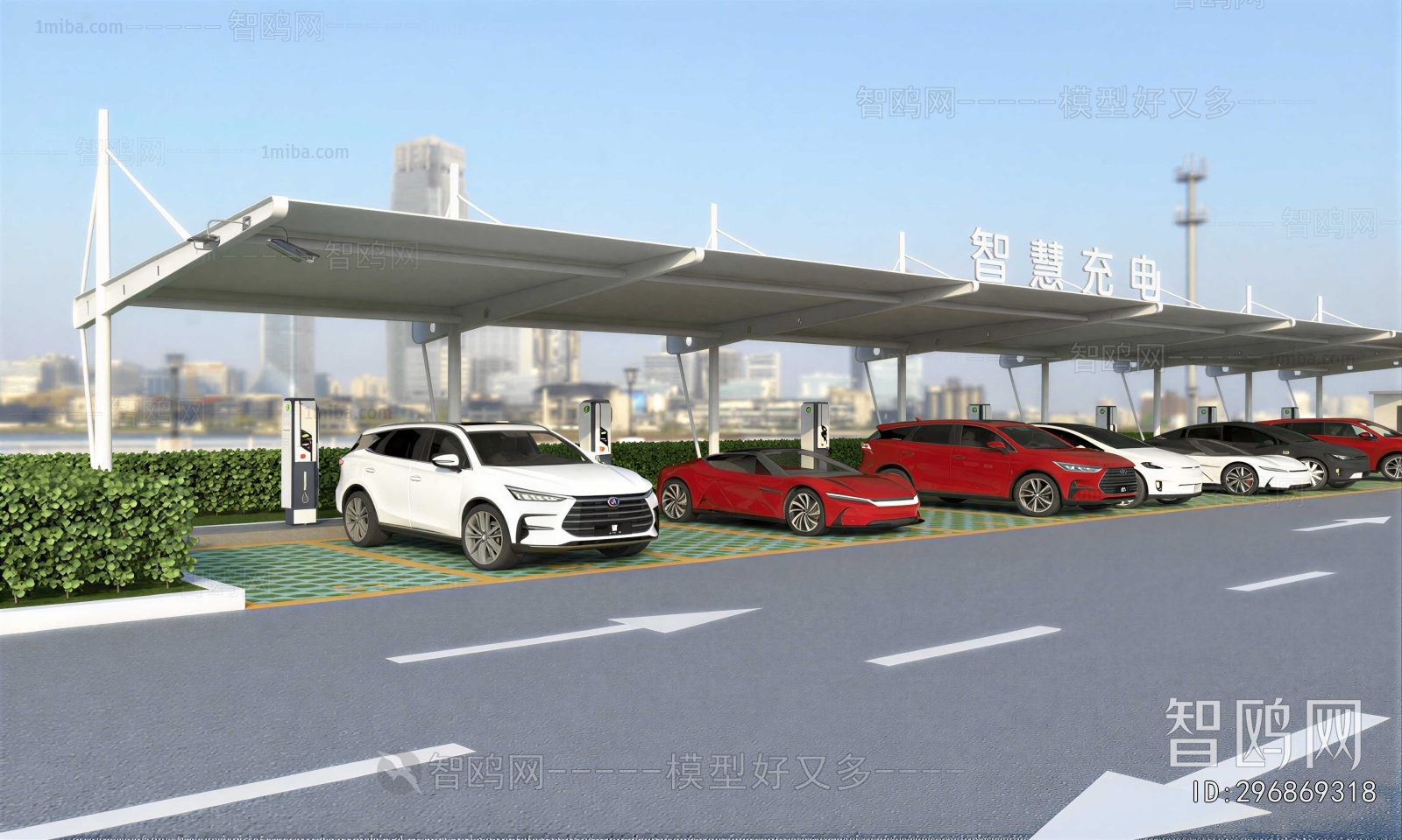 Modern Outdoor Parking Lot