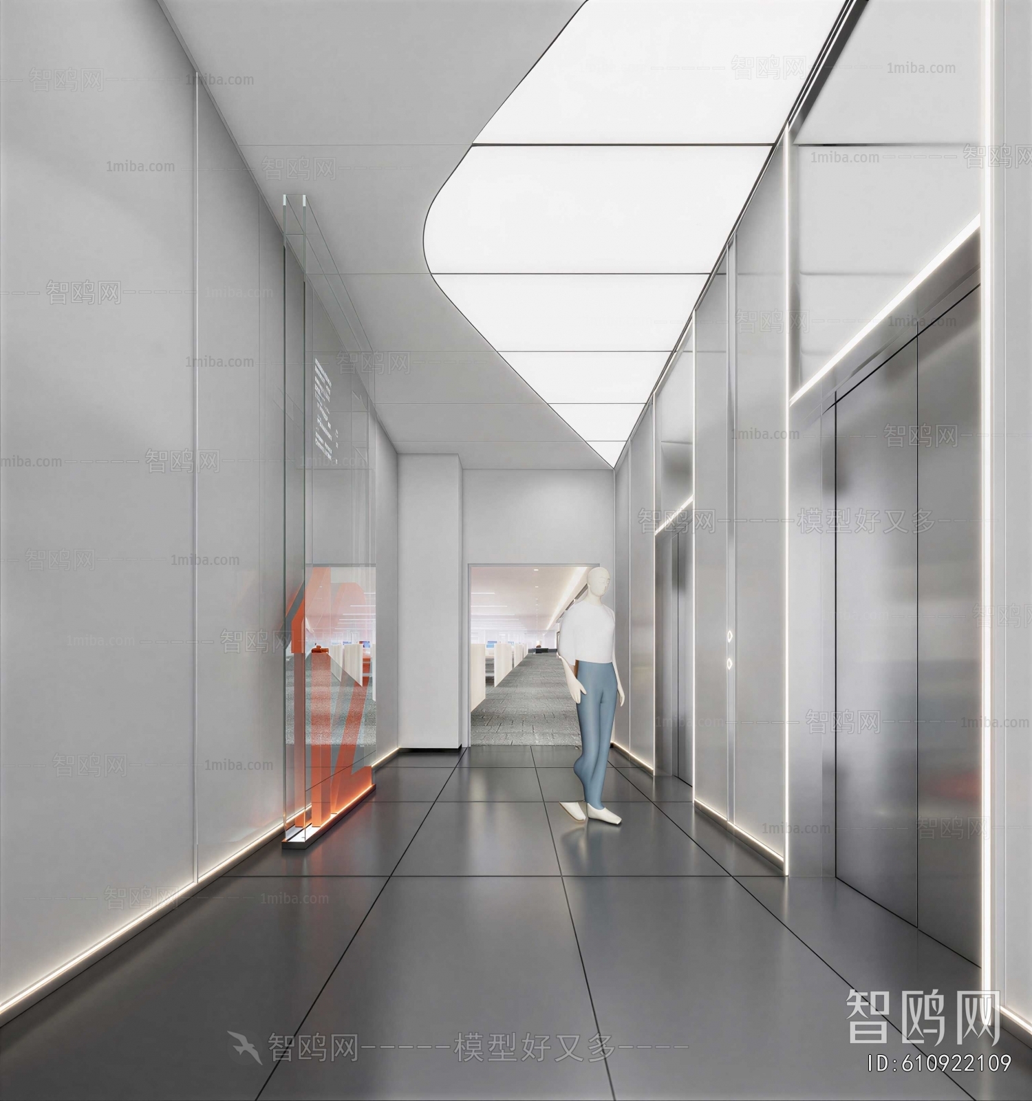 Modern Office Elevator Hall