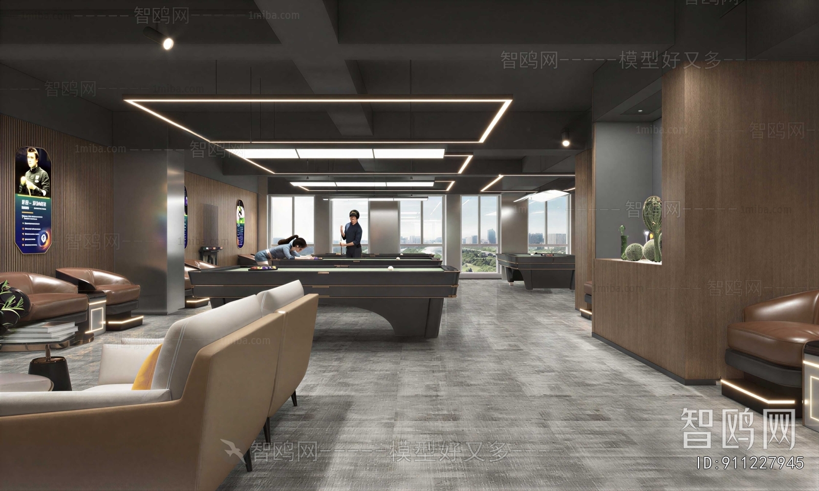 Modern Billiard Room