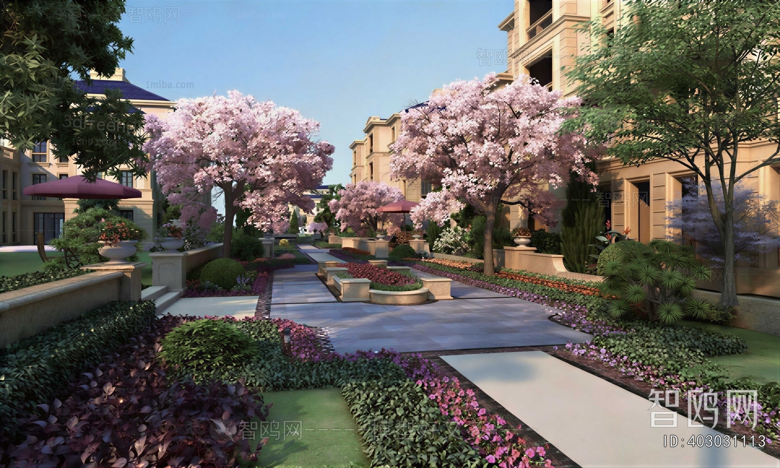 European Style Courtyard/landscape