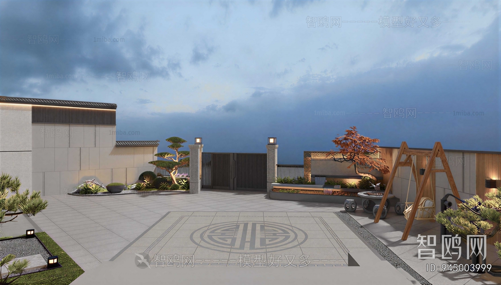 New Chinese Style Courtyard/landscape