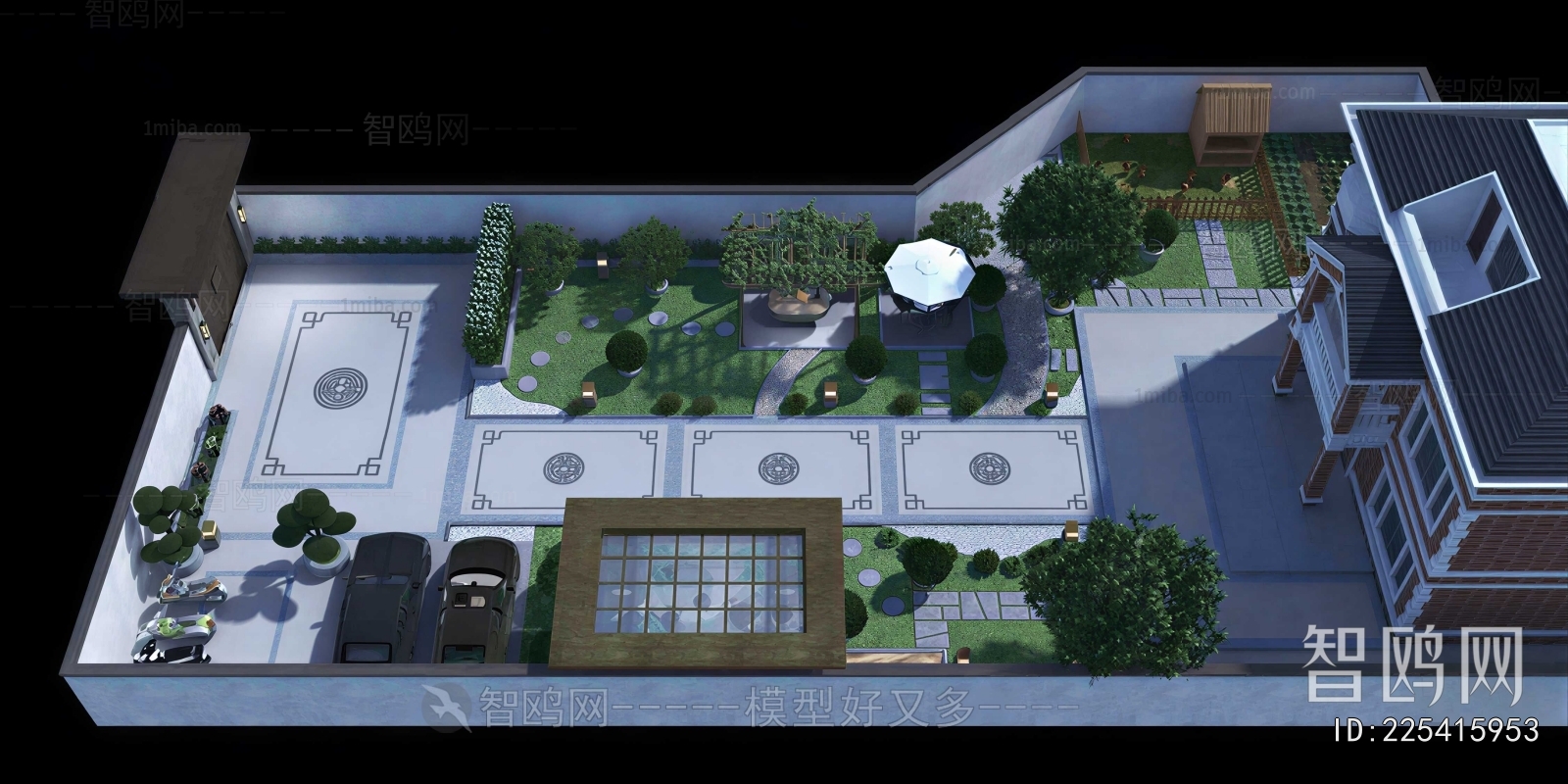 Modern Architectural Bird's-eye View Planning