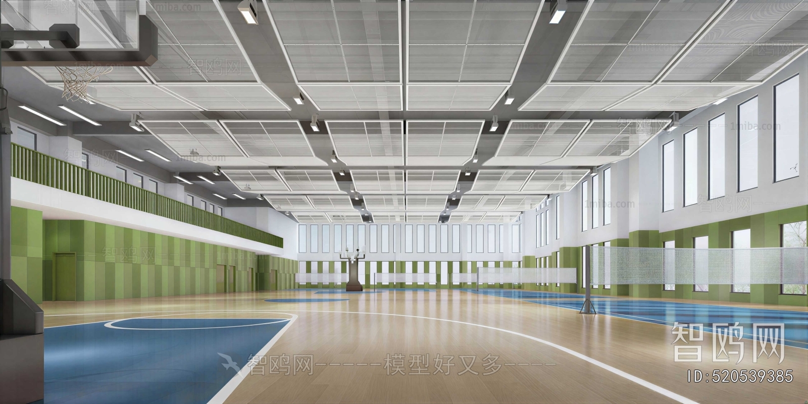 Modern Indoor Badminton Court