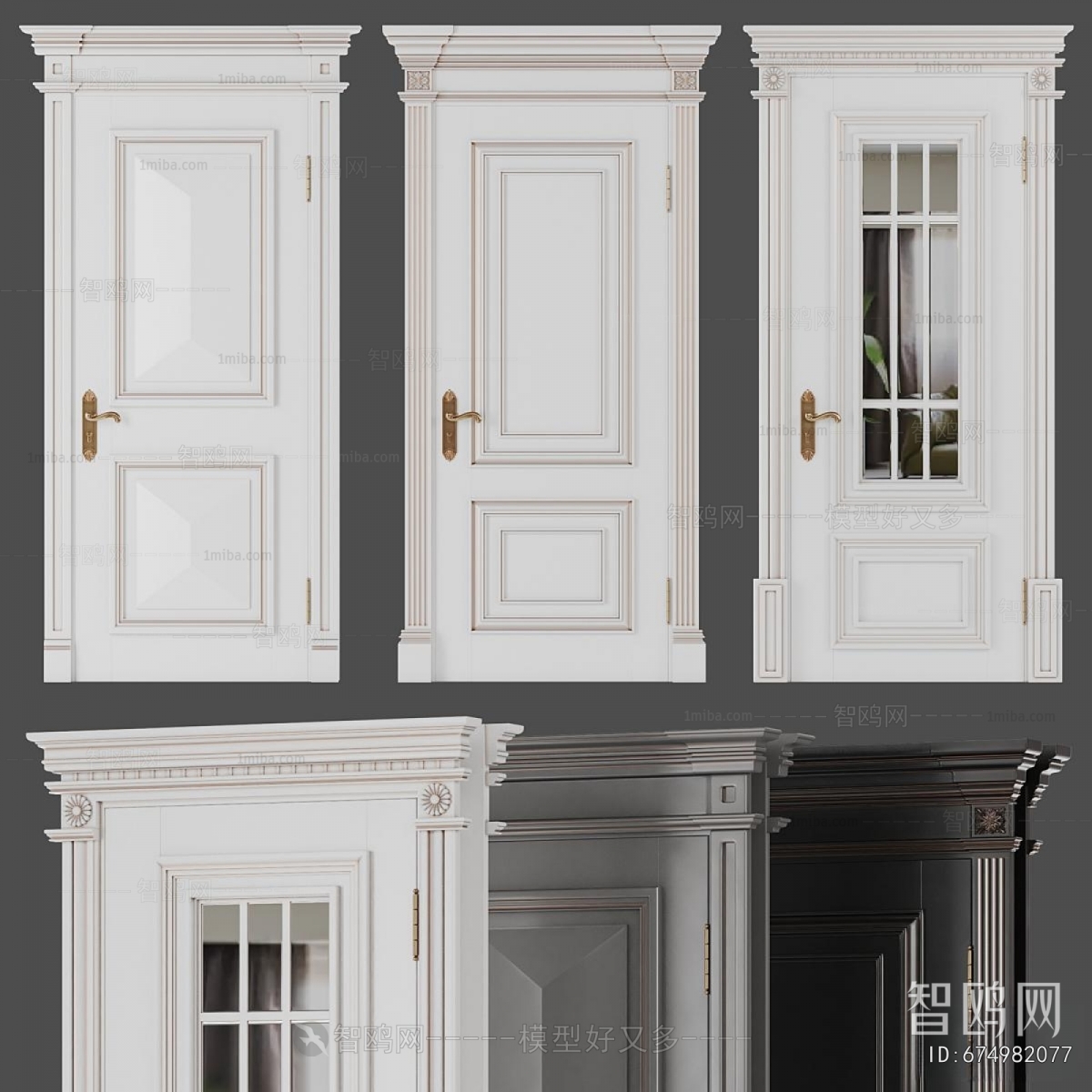 Simple European Style Entrance Door