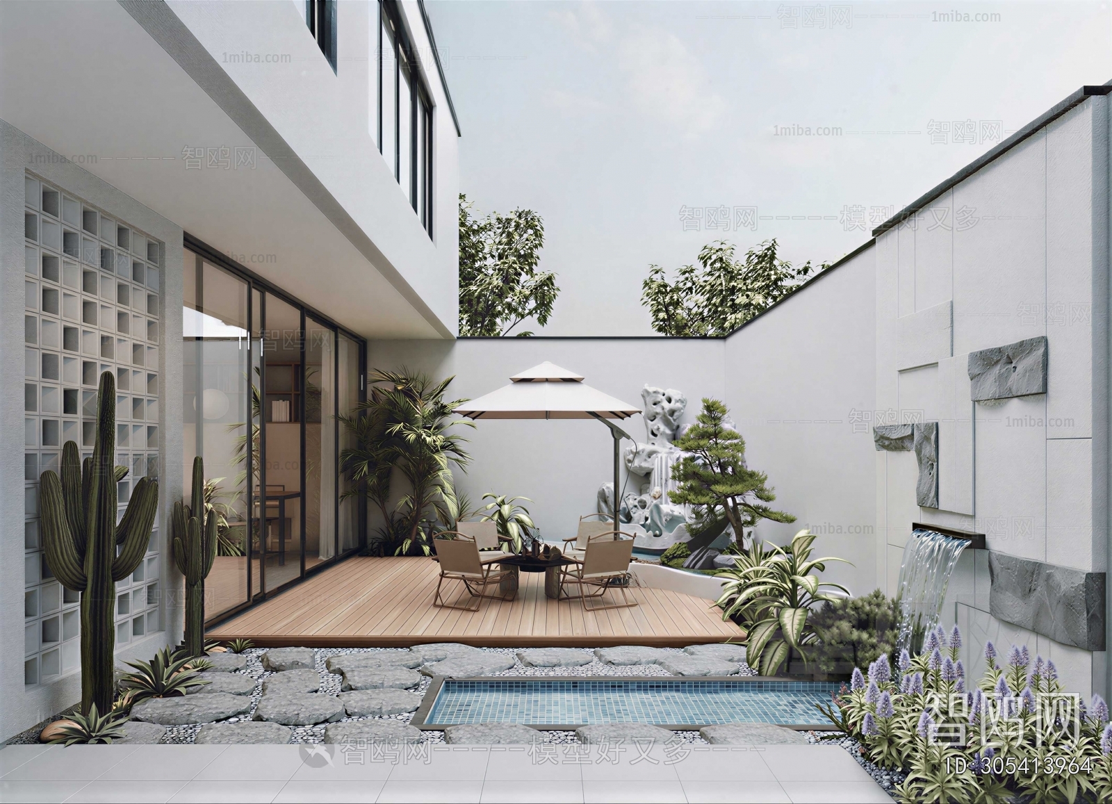Modern Courtyard/landscape