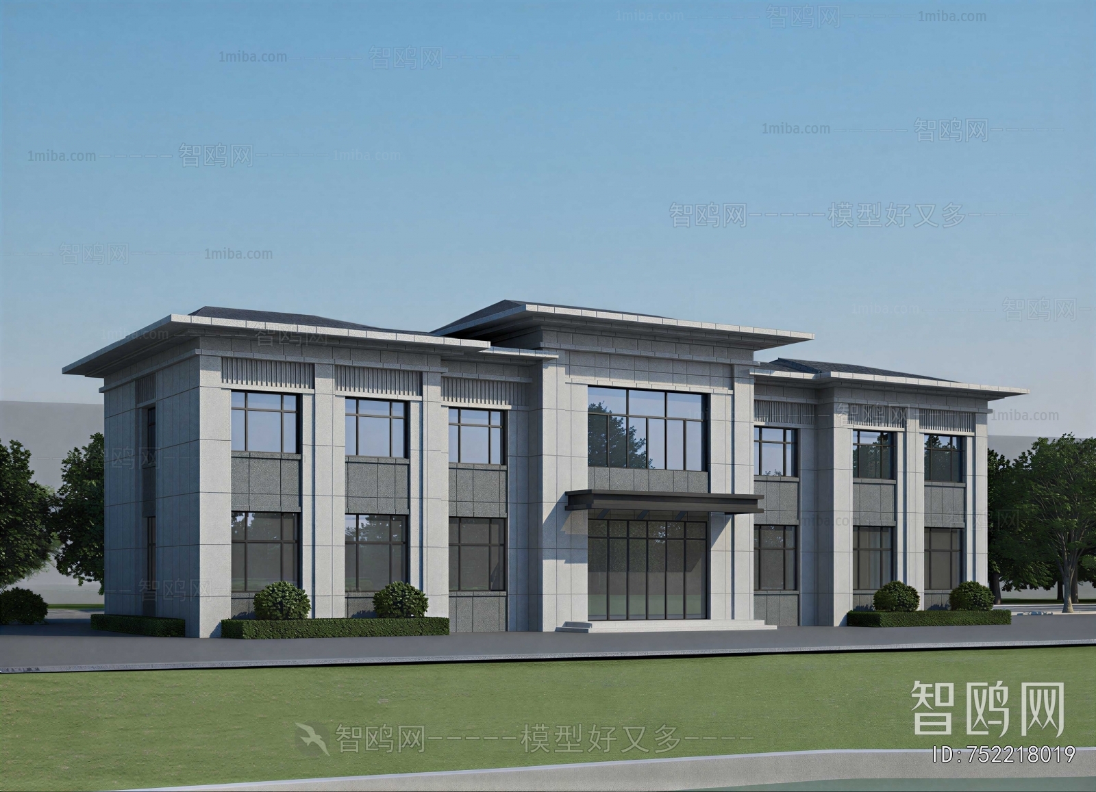 New Chinese Style Appearance Of Commercial Building