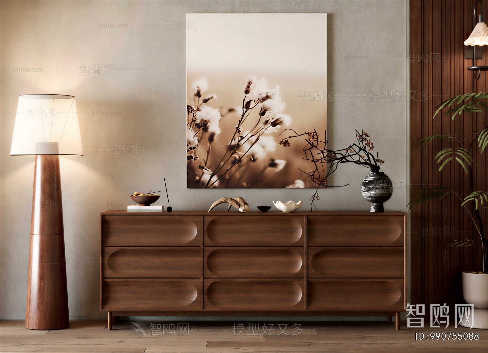 Wabi-sabi Style Entrance Cabinet