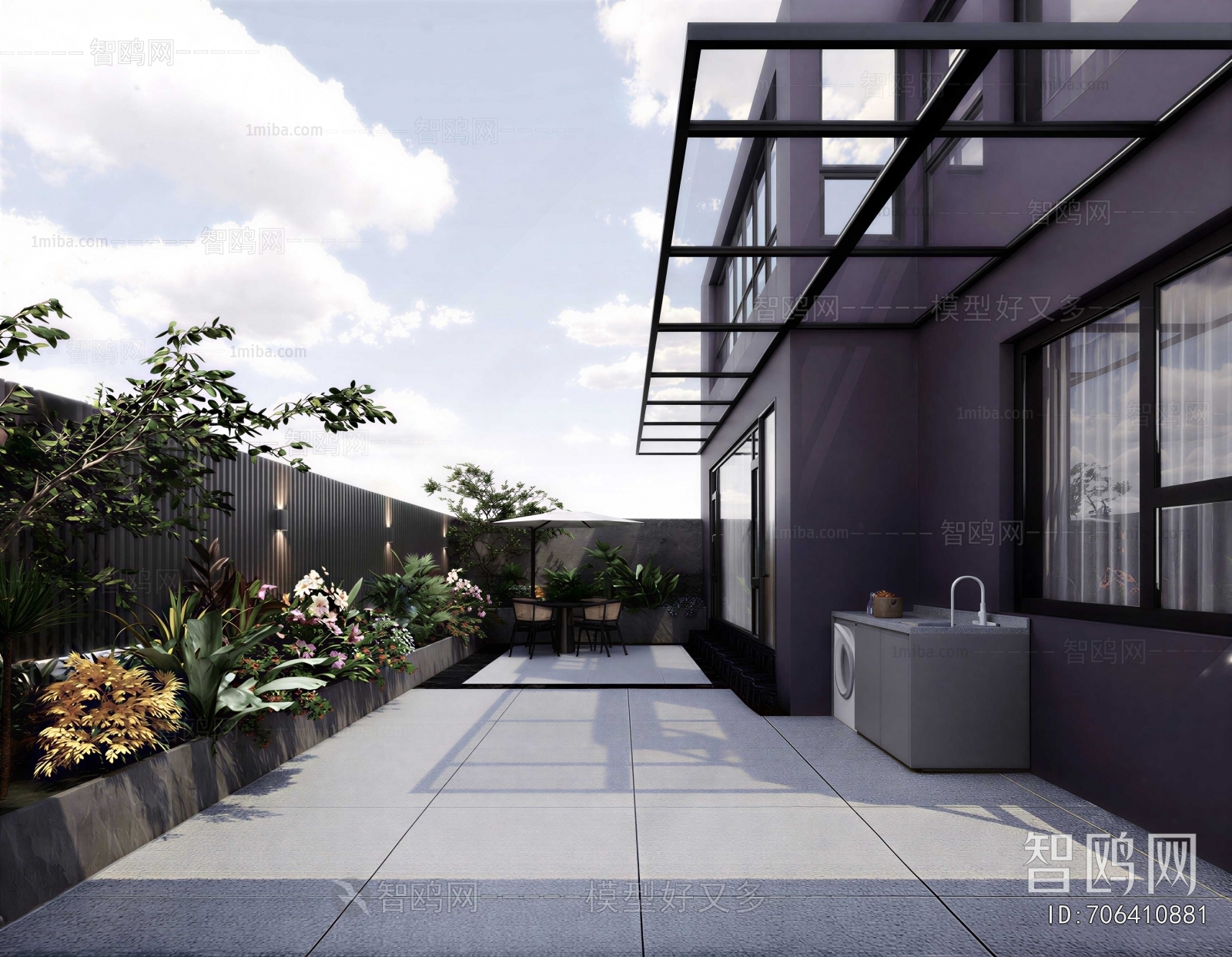 Modern Courtyard/landscape