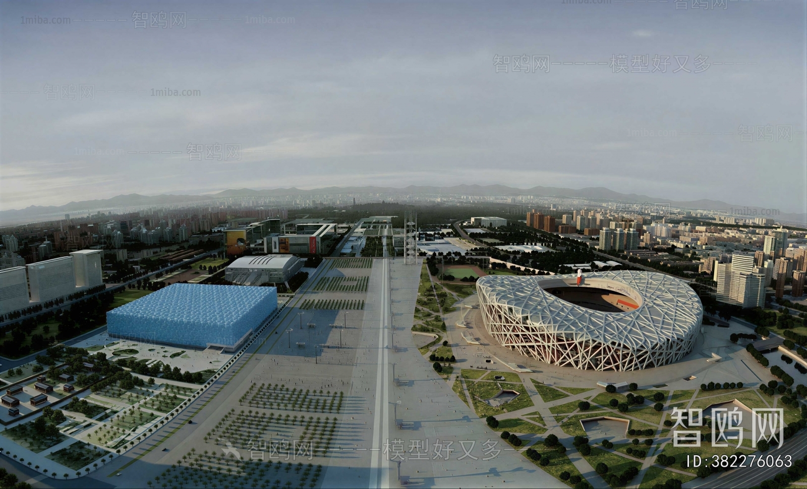 Modern Architectural Bird's-eye View Planning