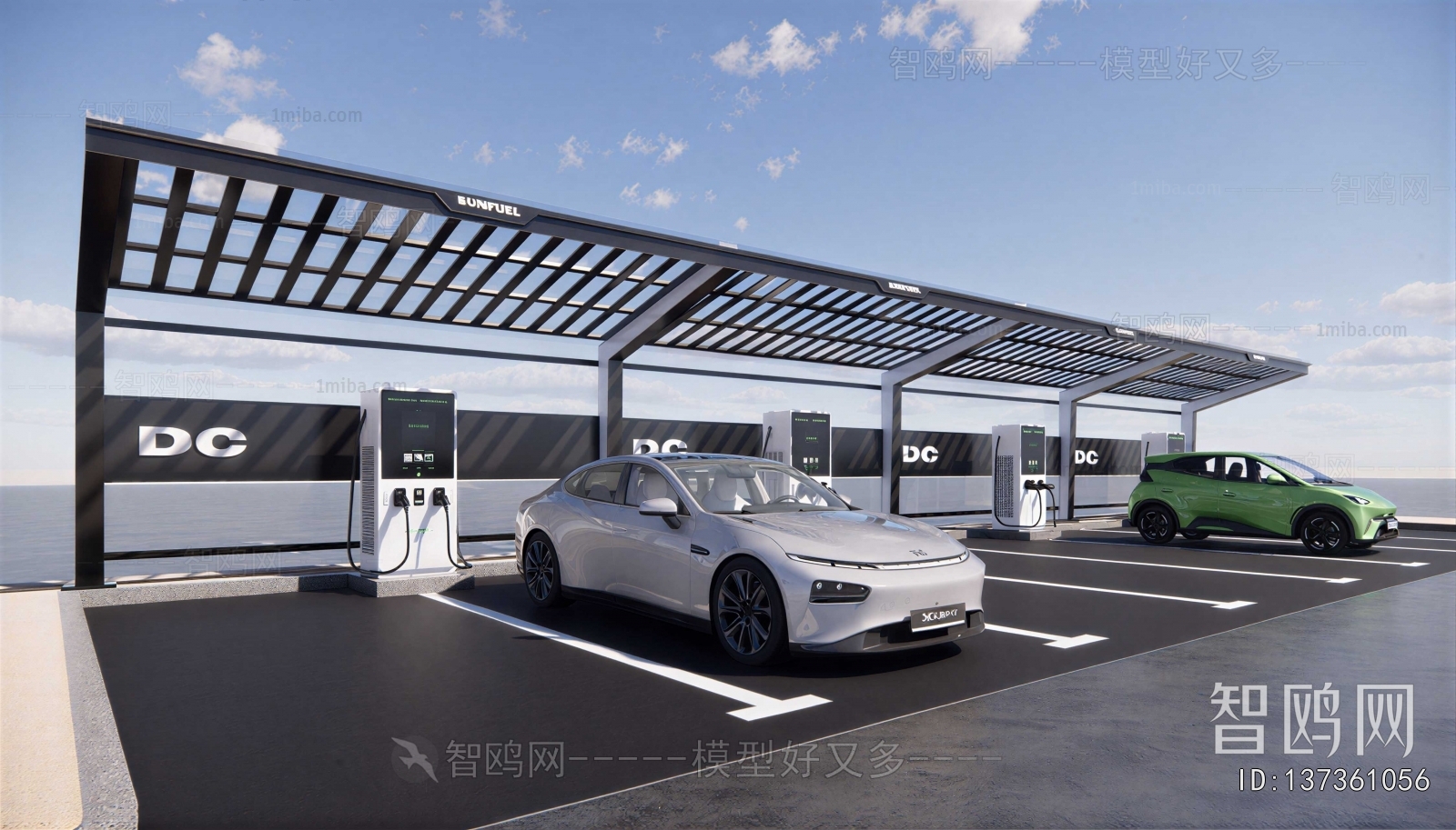 Modern Outdoor Parking Lot