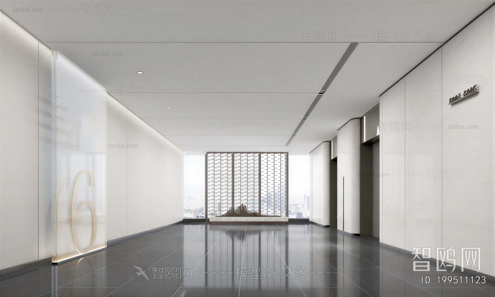 Modern Office Elevator Hall