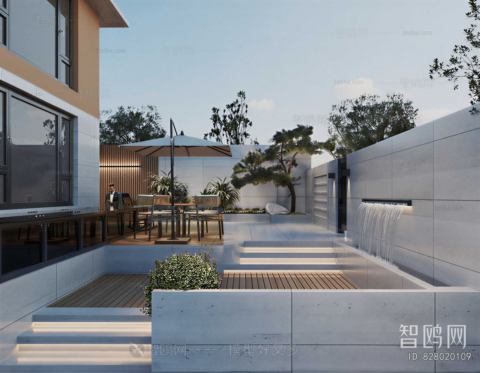 Modern Courtyard/landscape