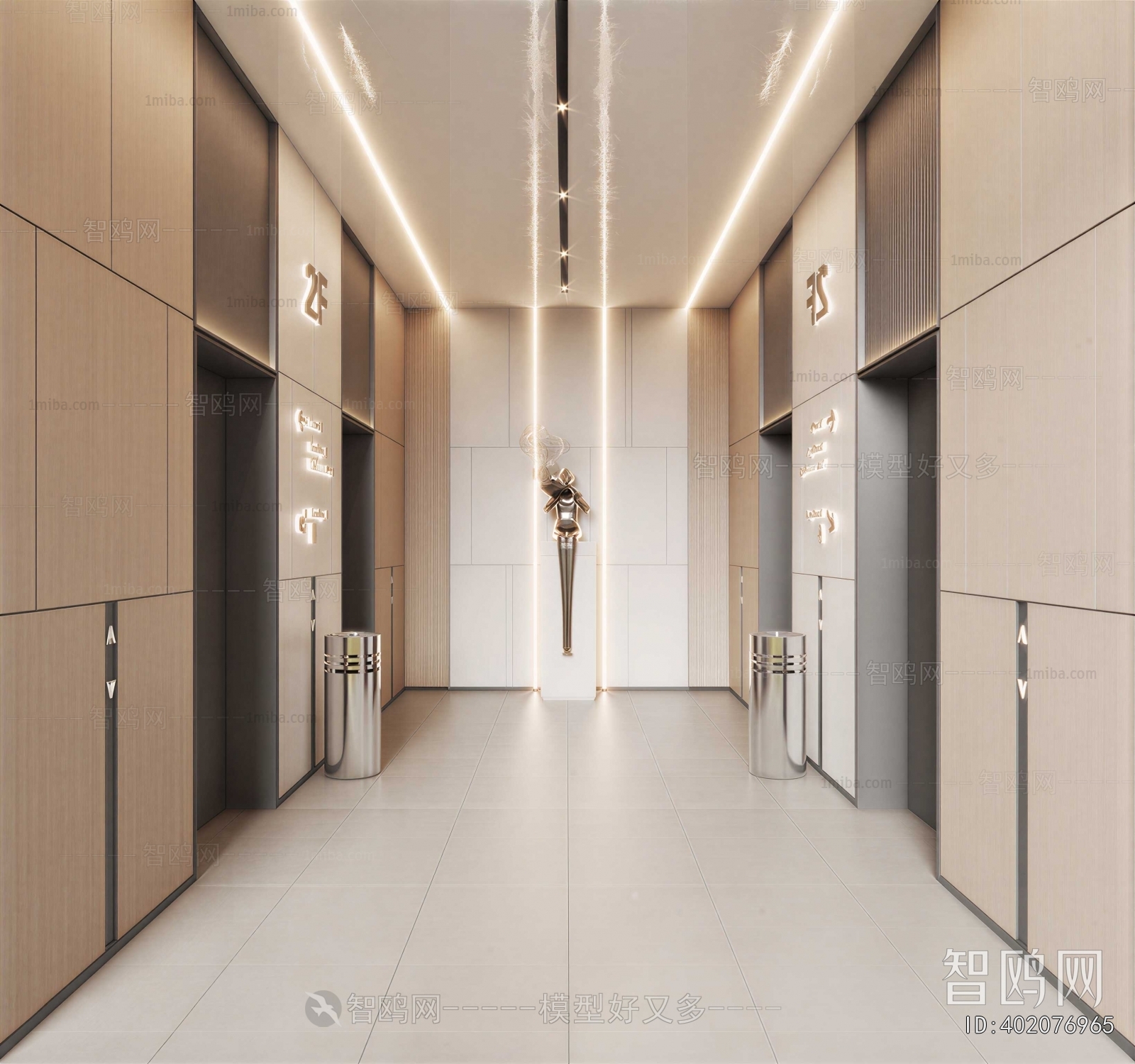 Modern Office Elevator Hall