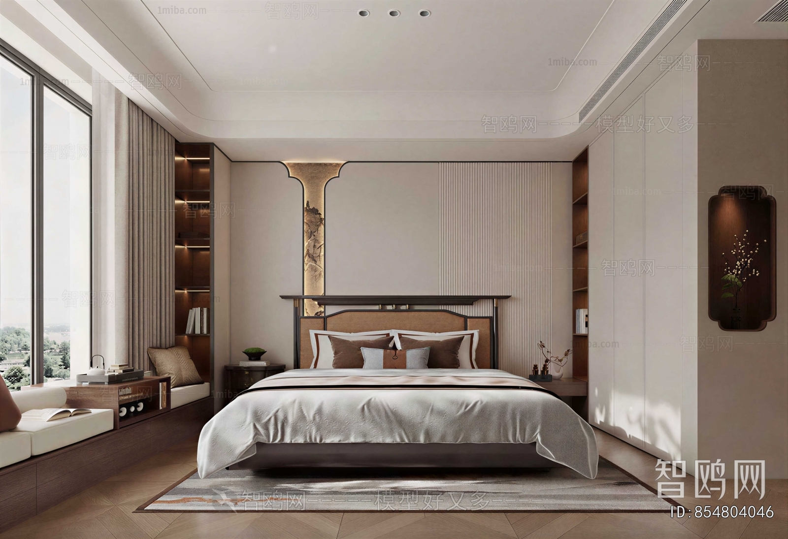 New Chinese Style Bedroom