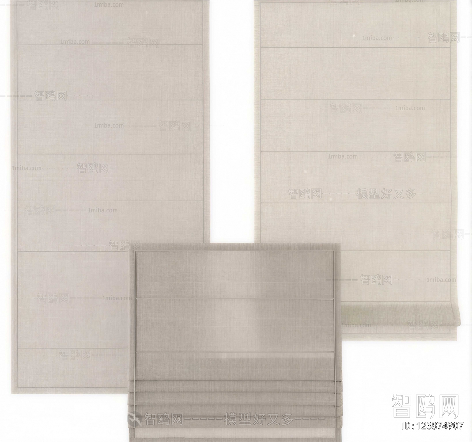 New Chinese Style Roman Curtain