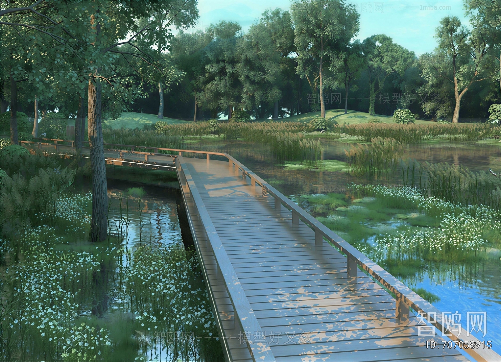 New Chinese Style Park Landscape