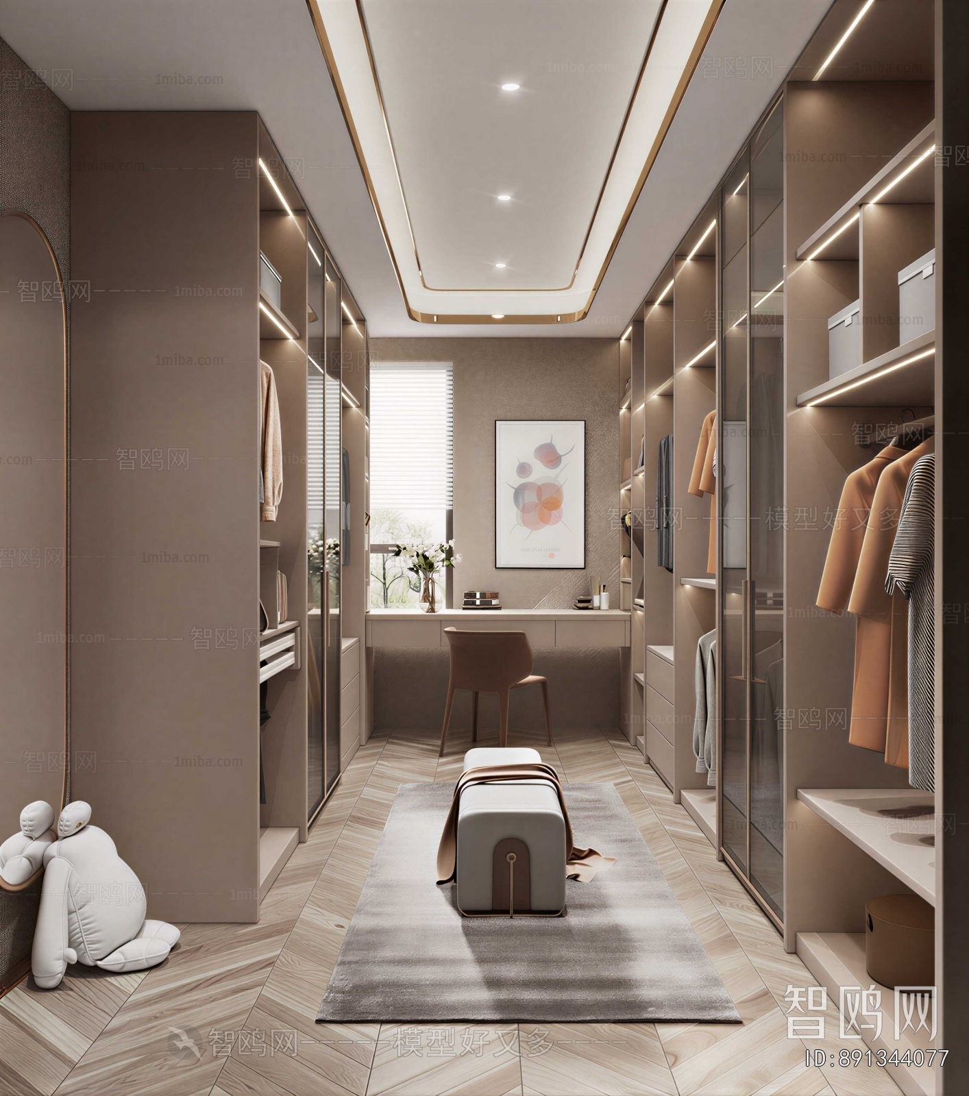 Modern Clothes Storage Area