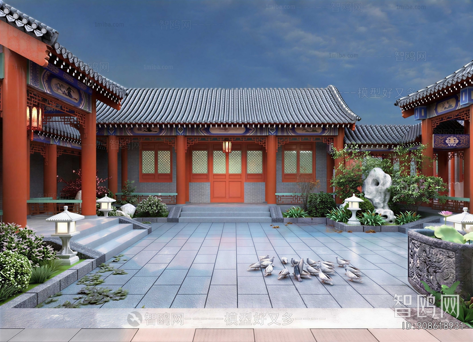 New Chinese Style Courtyard/landscape