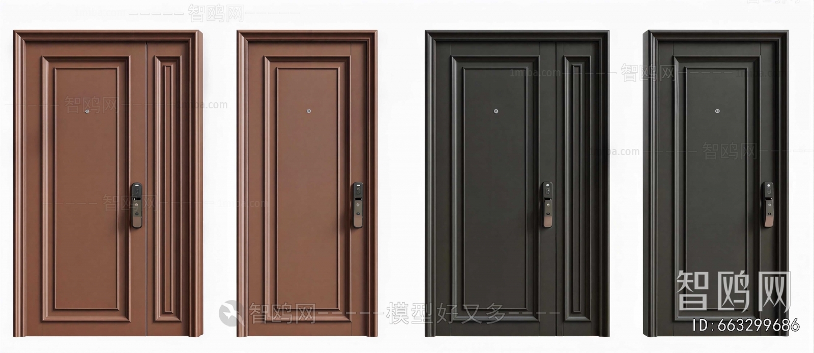 Simple European Style Single Door