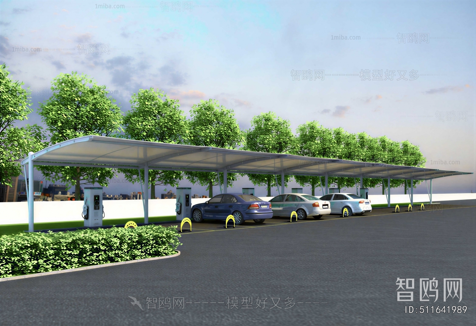 Modern Outdoor Parking Lot