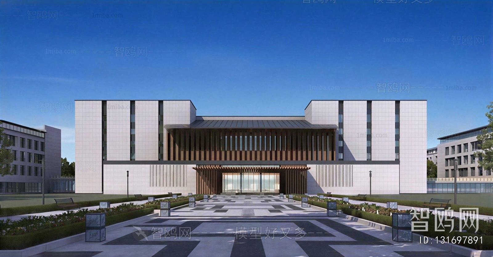 New Chinese Style Appearance Of Commercial Building