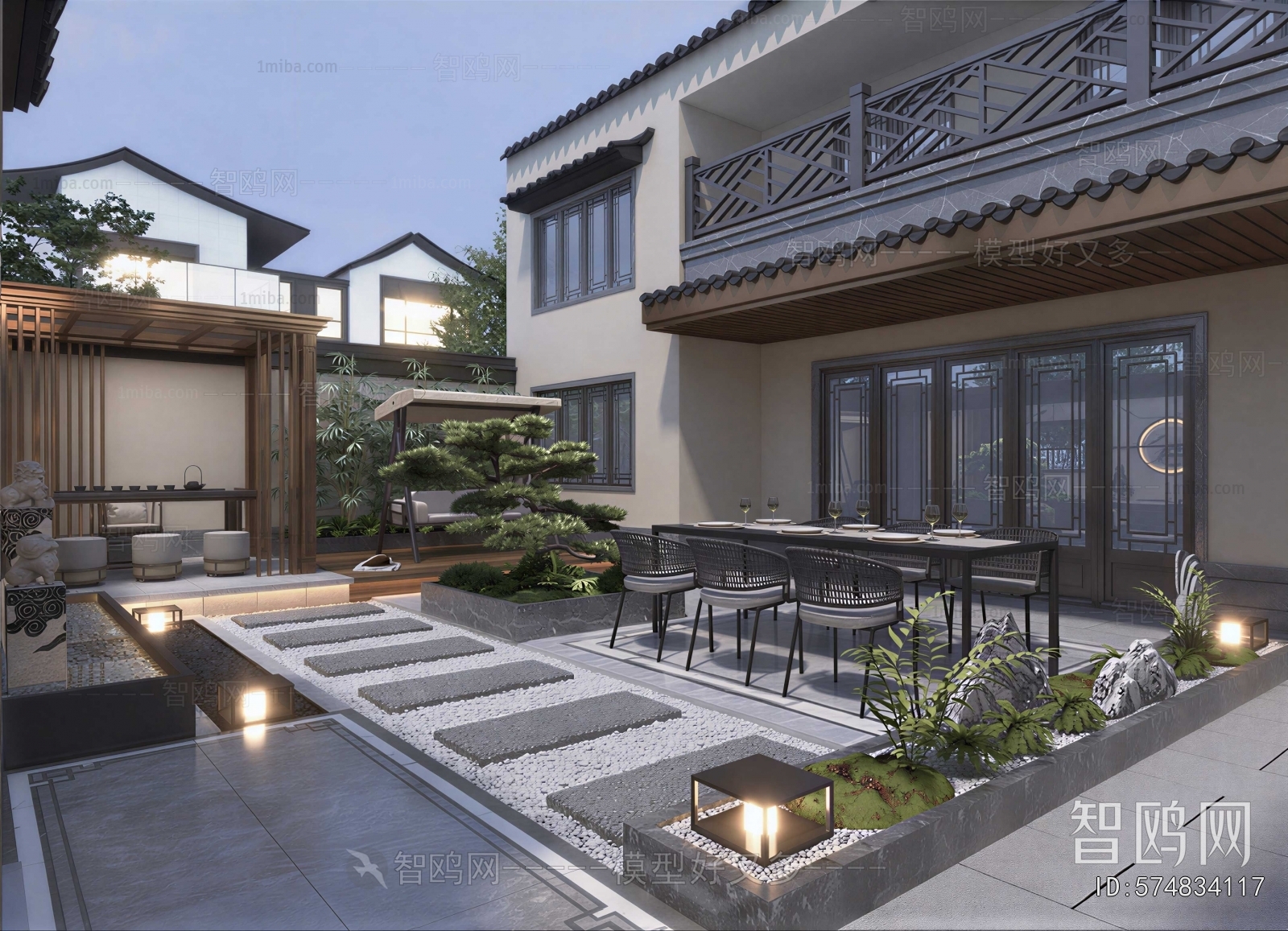 New Chinese Style Courtyard/landscape