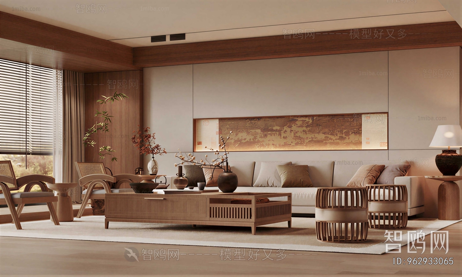 New Chinese Style A Living Room