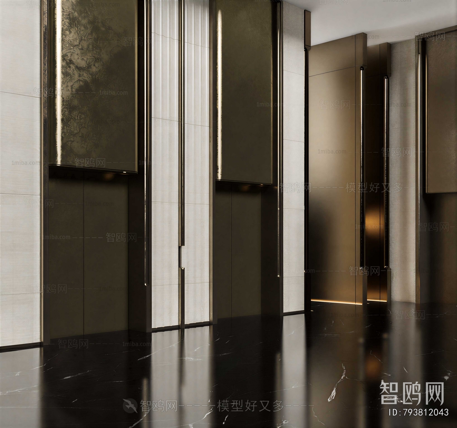 Modern Office Elevator Hall