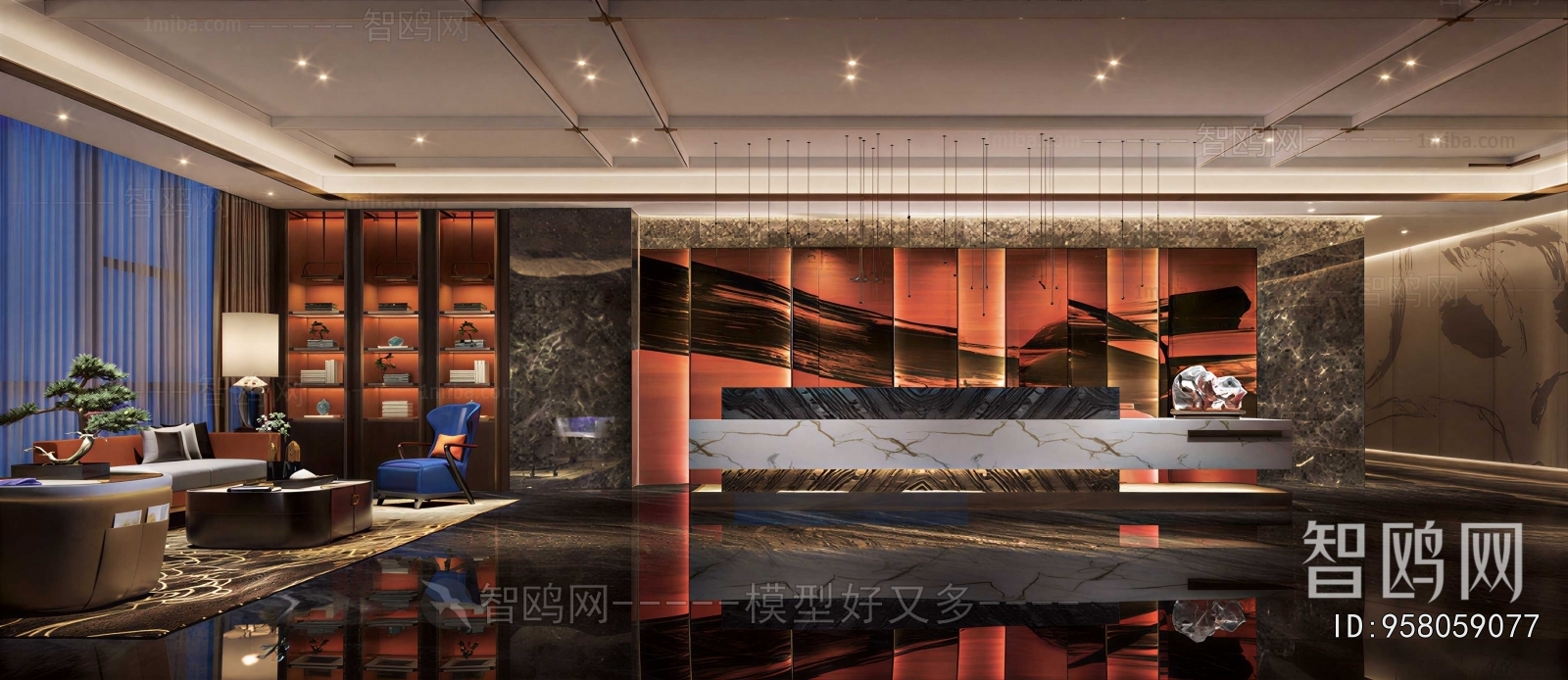 New Chinese Style Lobby Hall