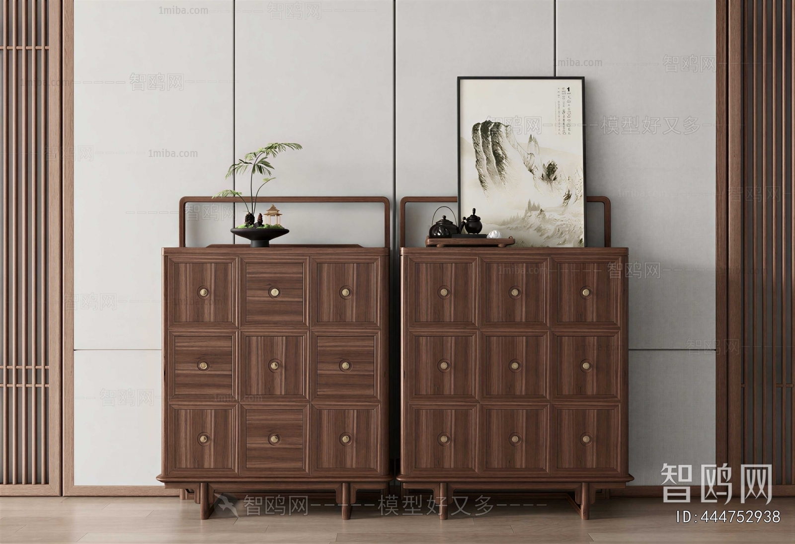 New Chinese Style Entrance Cabinet