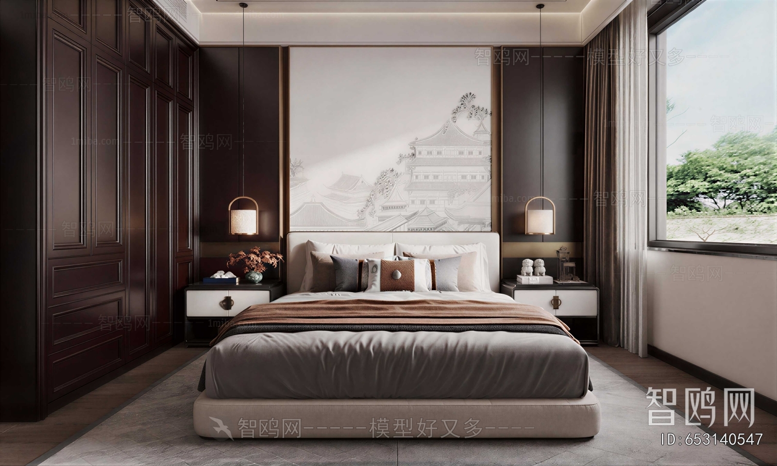 New Chinese Style Bedroom