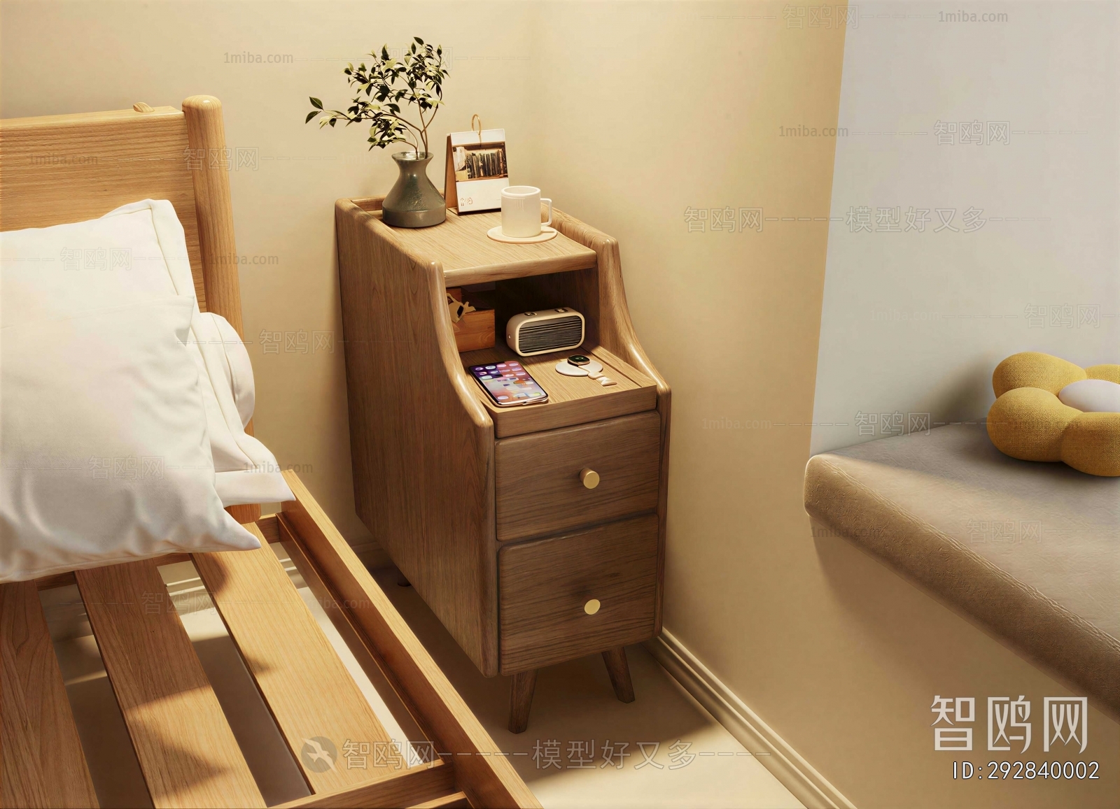 Modern Bedside Cupboard