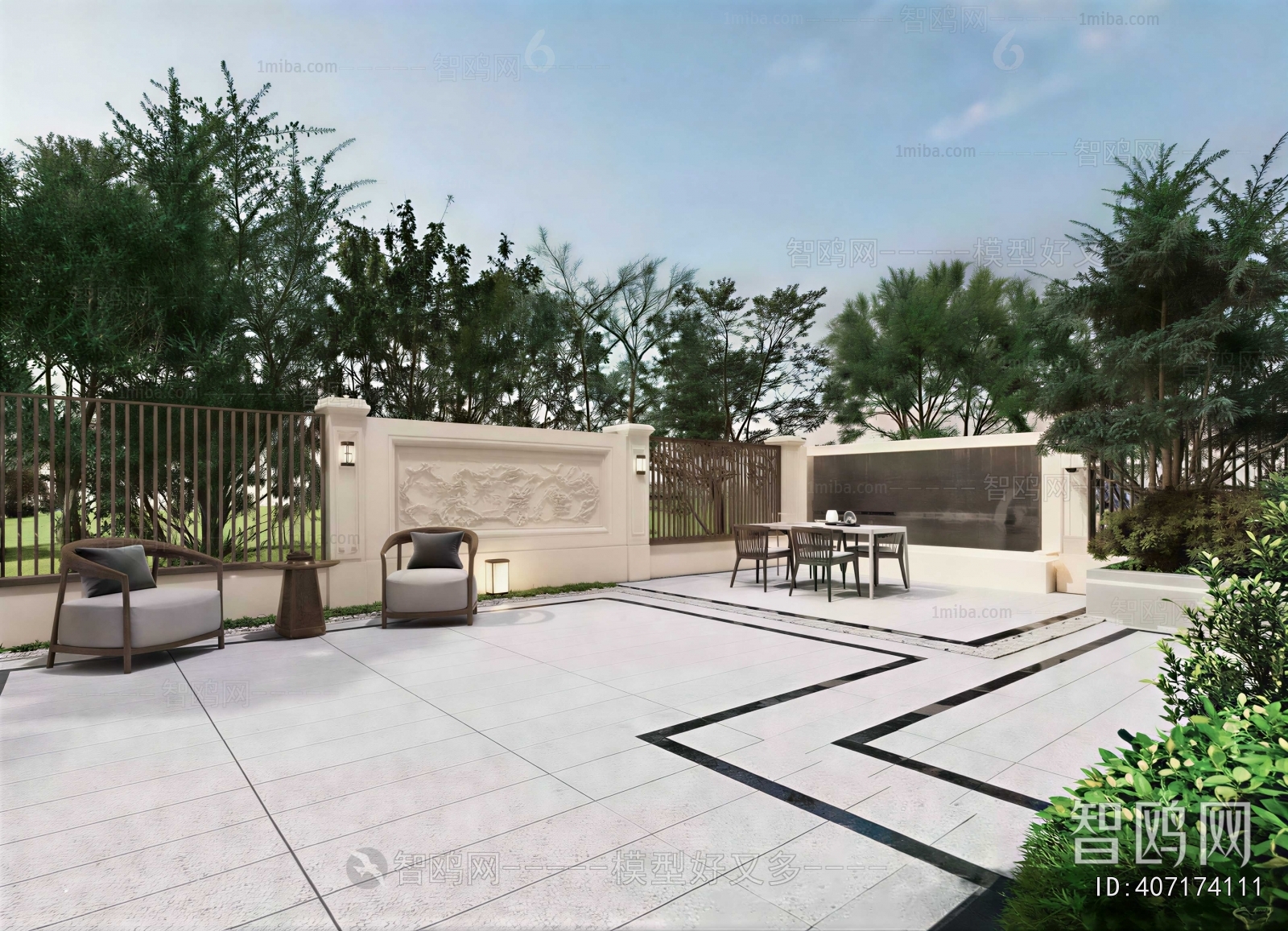 Modern Courtyard/landscape