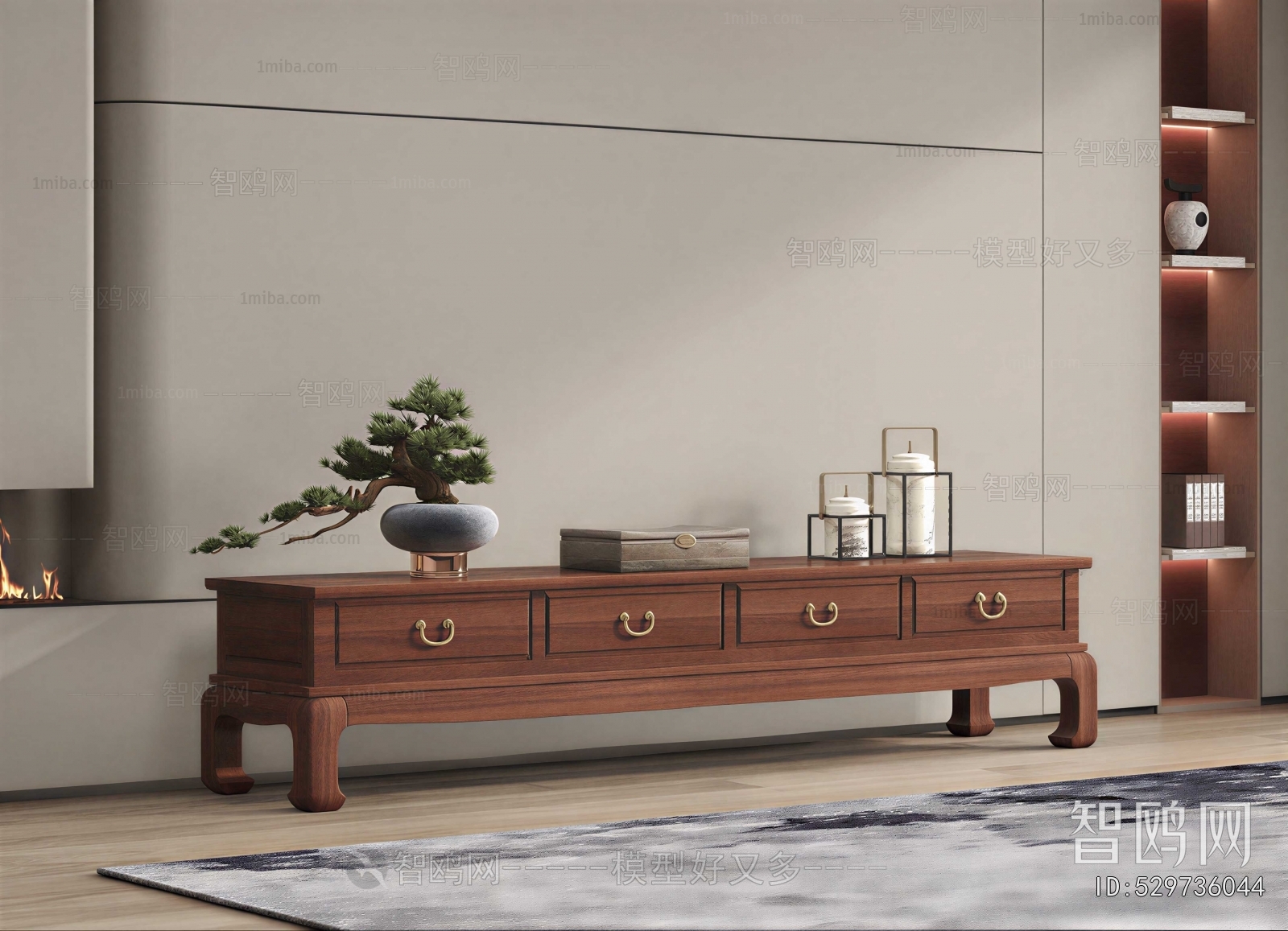New Chinese Style TV Cabinet