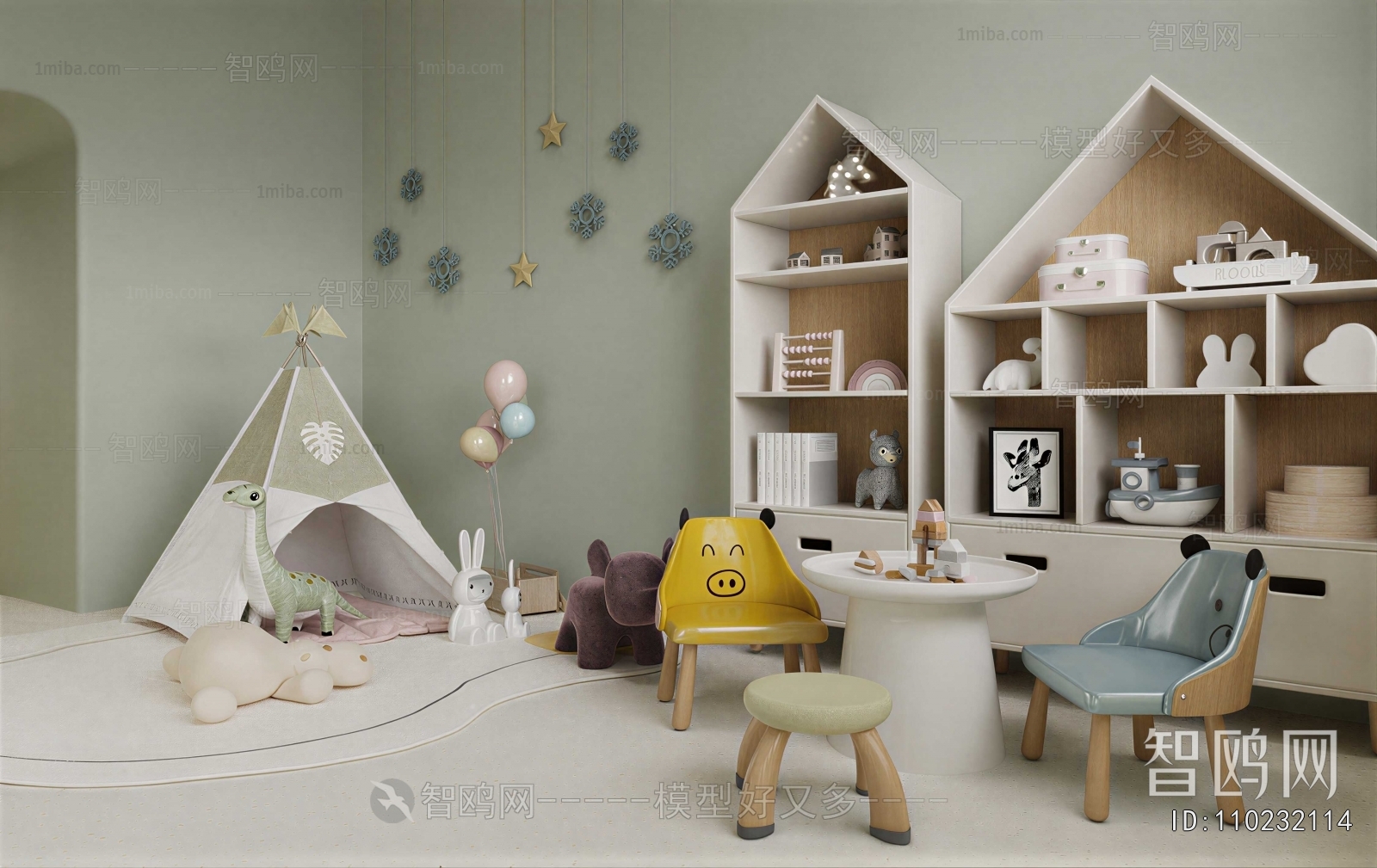 Modern Children's Room Activity Room