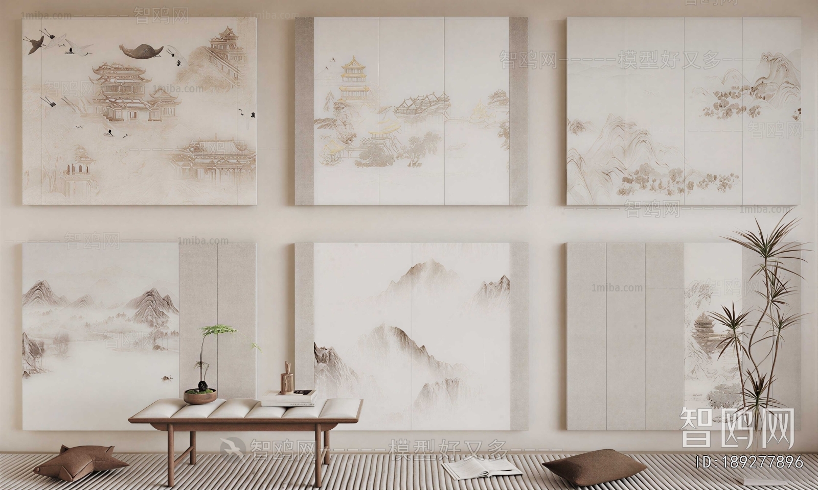 New Chinese Style TV Wall