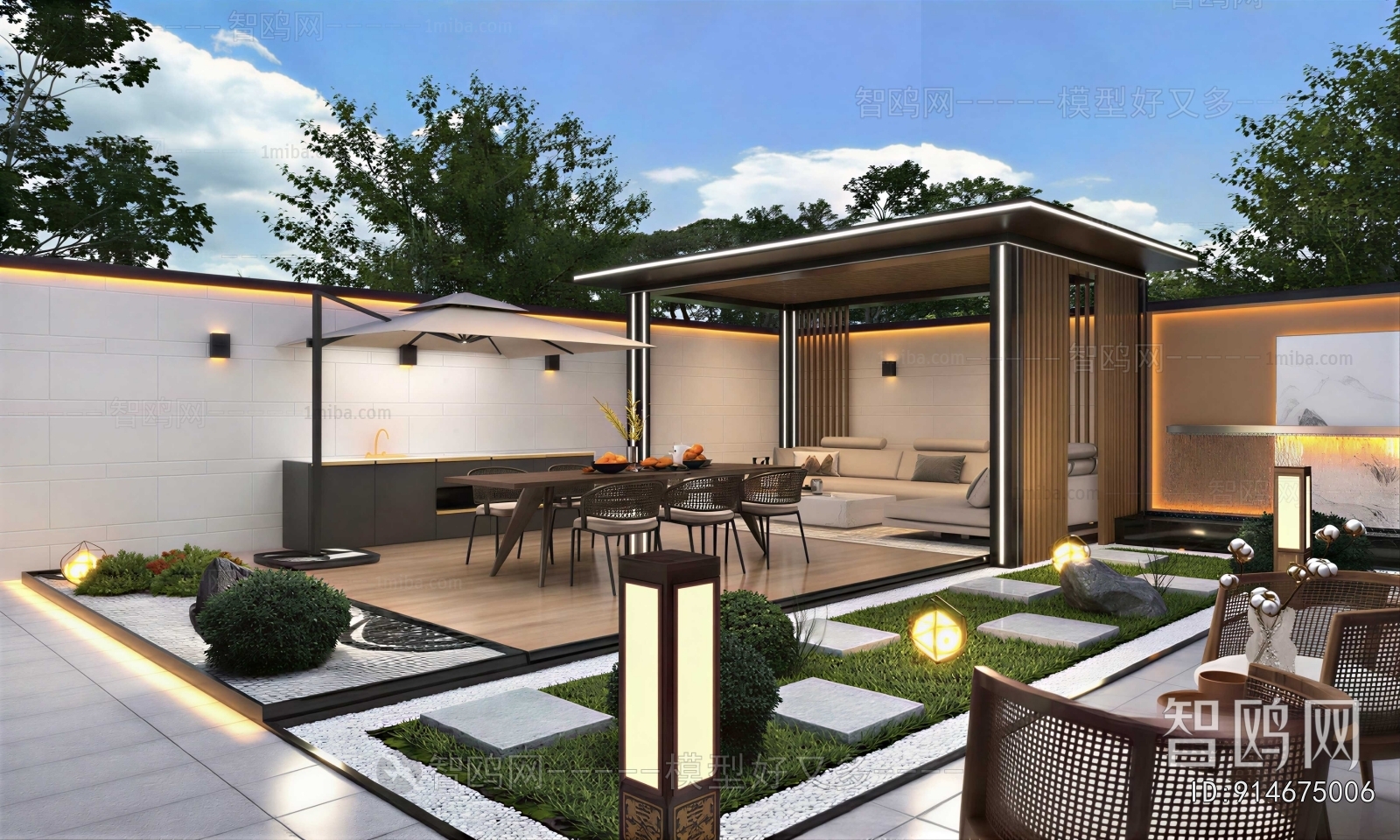 Modern Courtyard/landscape