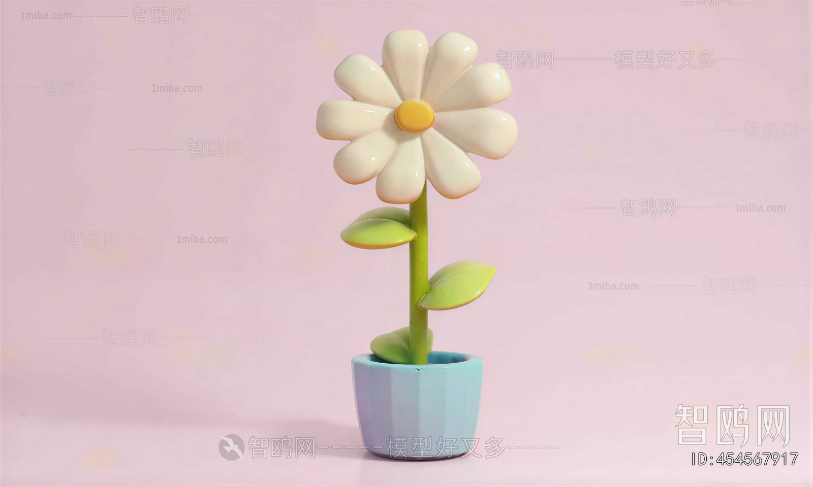 Modern Potted Green Plant