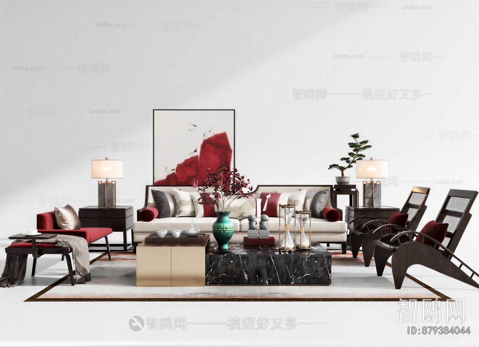 New Chinese Style Sofa Combination
