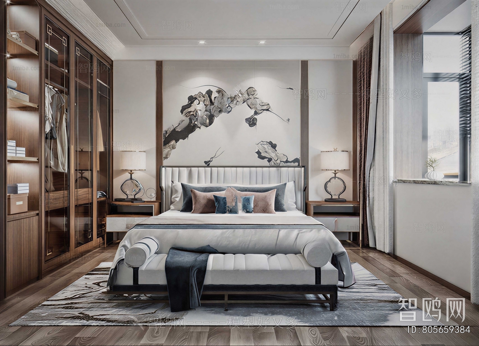 New Chinese Style Bedroom