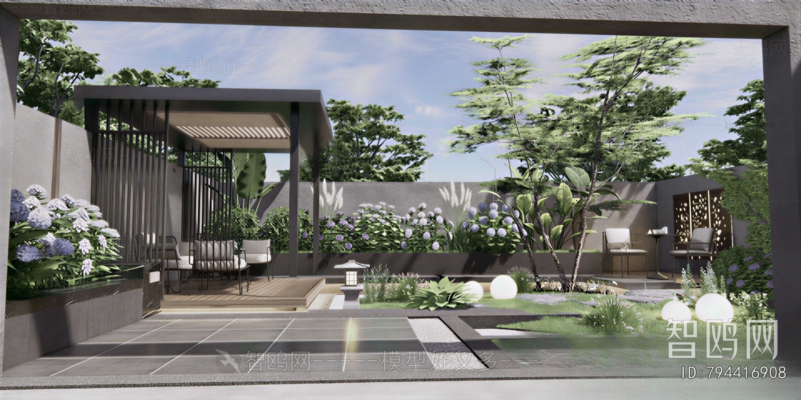 Modern Courtyard/landscape