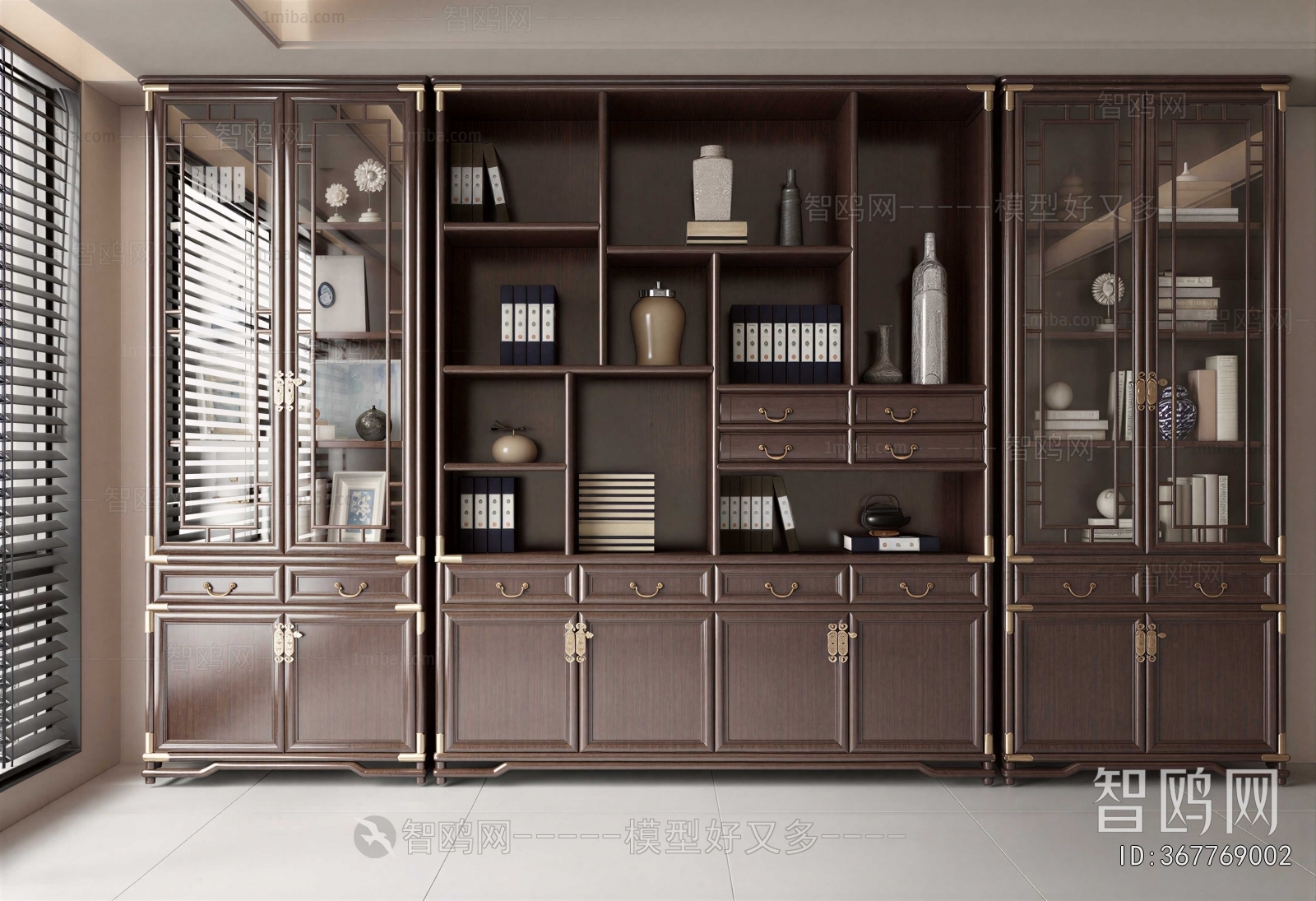 New Chinese Style Bookcase