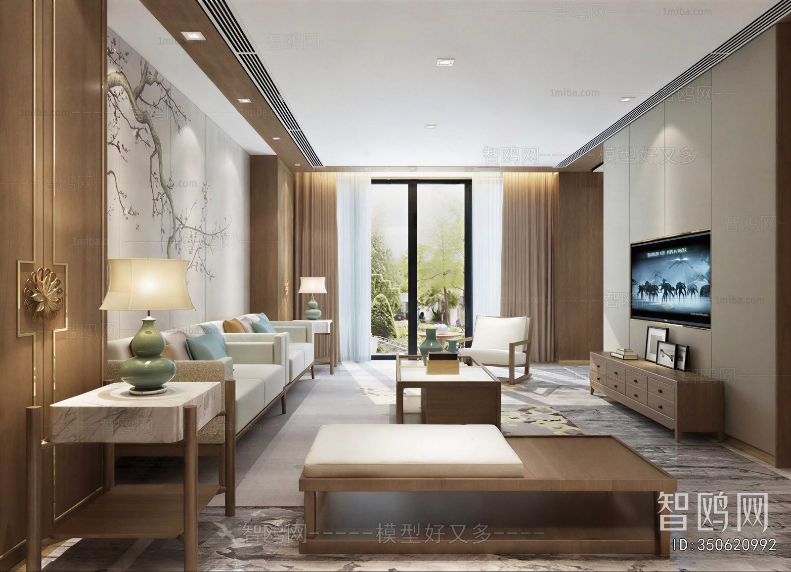 New Chinese Style A Living Room