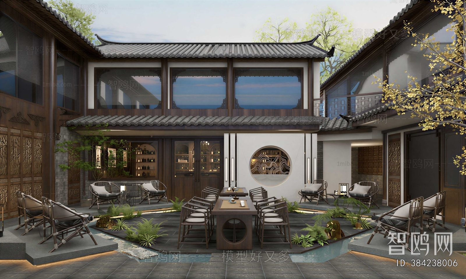 New Chinese Style Courtyard/landscape