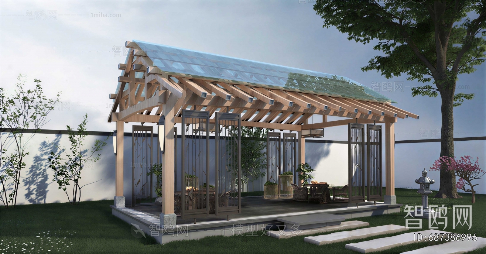 New Chinese Style Courtyard/landscape