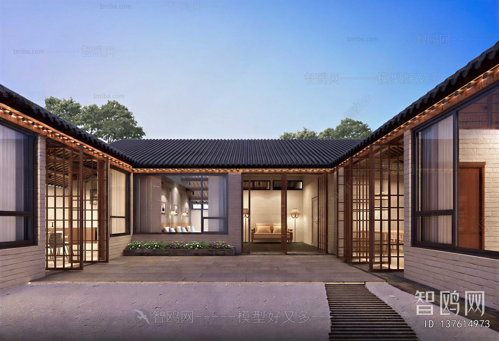 New Chinese Style Courtyard/landscape