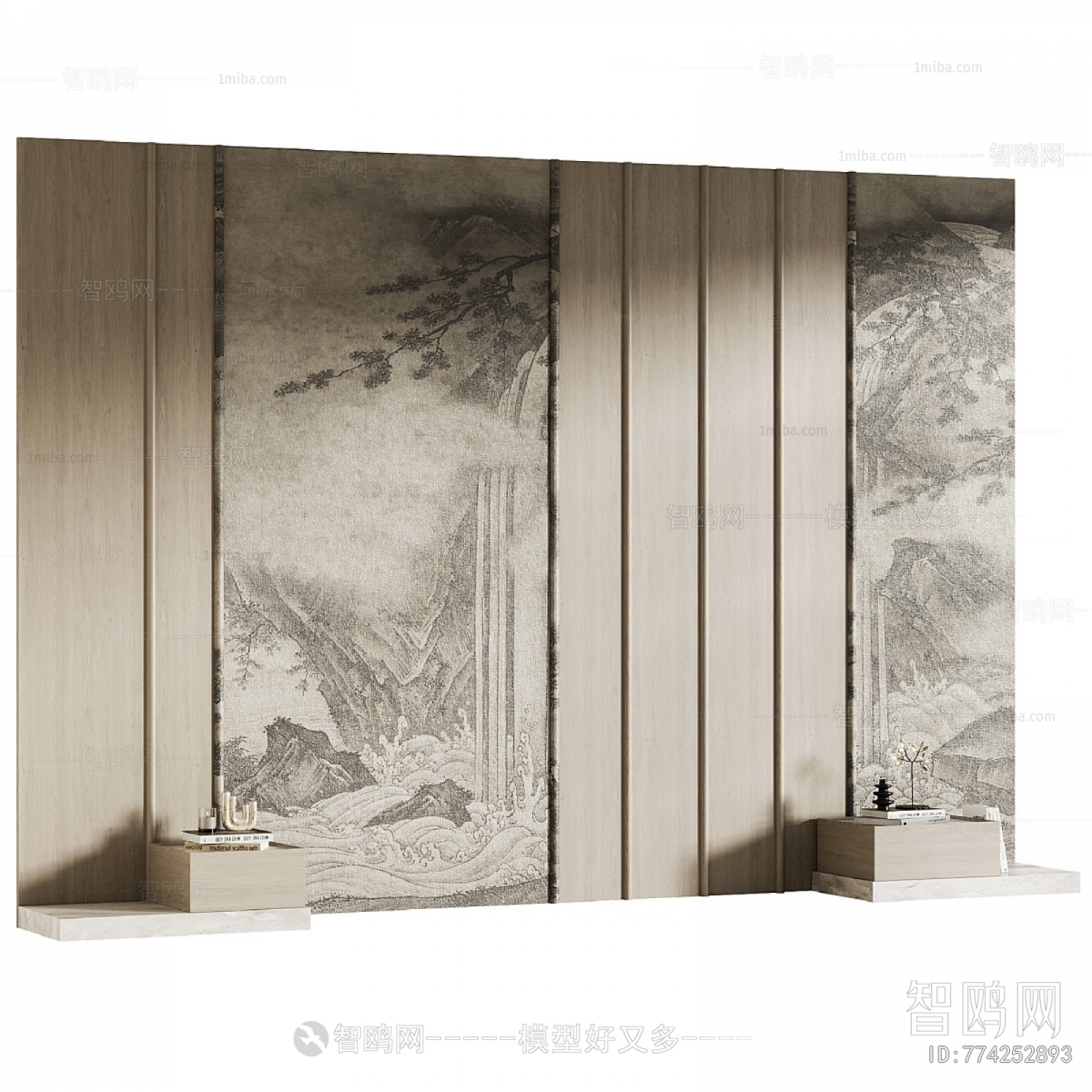 New Chinese Style TV Wall