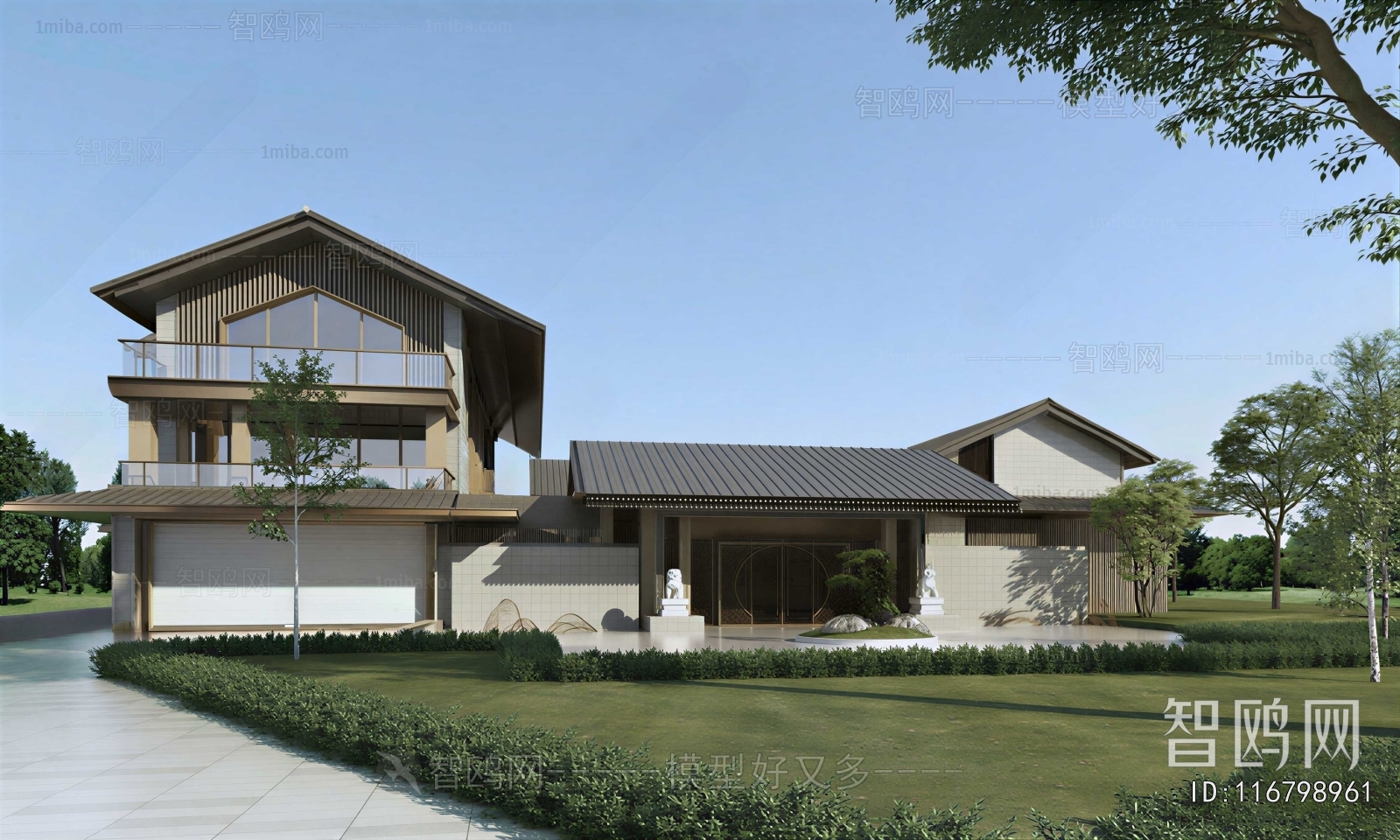 New Chinese Style Courtyard/landscape