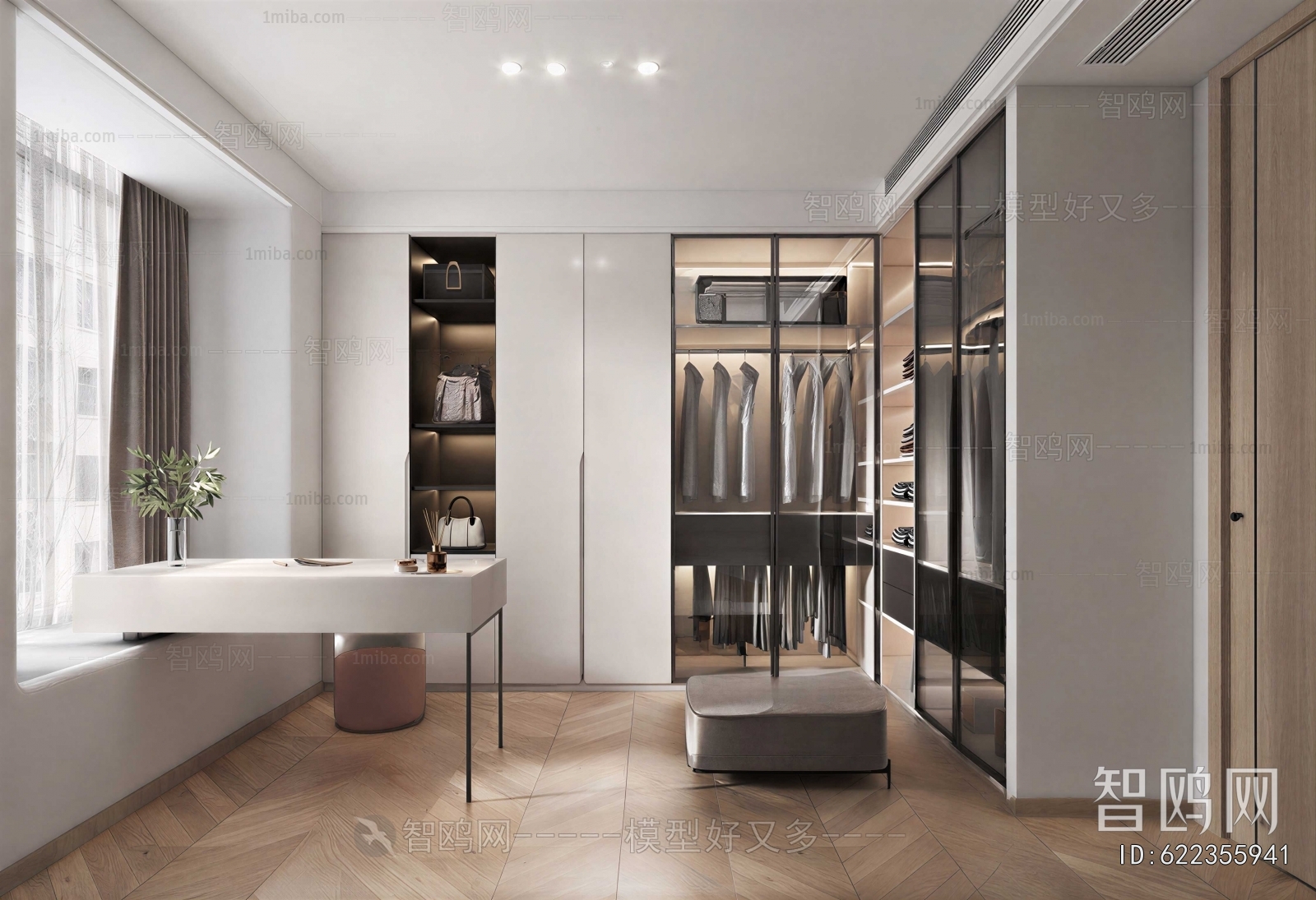 Modern Clothes Storage Area
